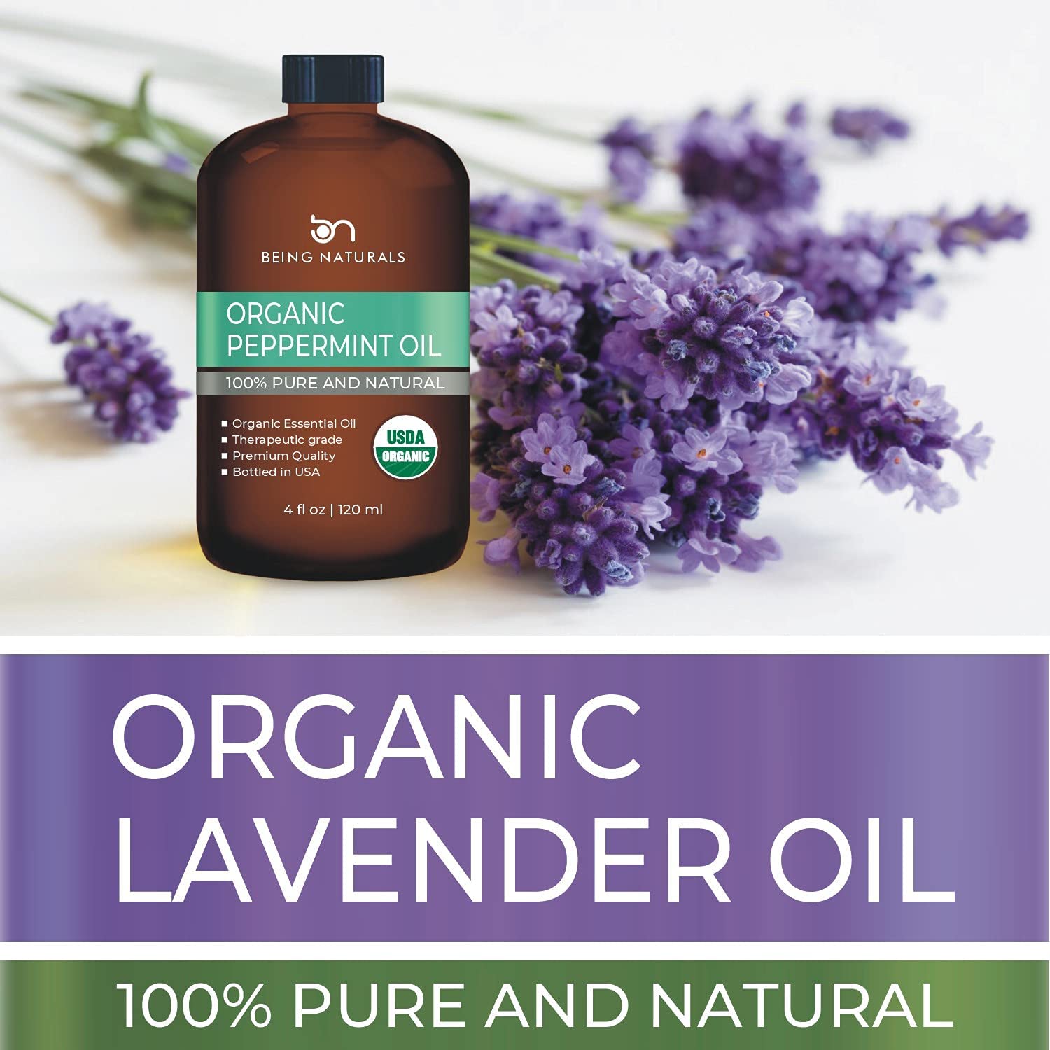 Lavender Essential Oil Organic myVidaPure 2 Fl oz - 60 ml.